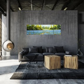 Obraz - Ścieżka w polu, obraz olejny (170x50 cm)