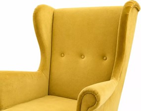 Klasyczny fotel tapicerowany uszak w różnych kolorach