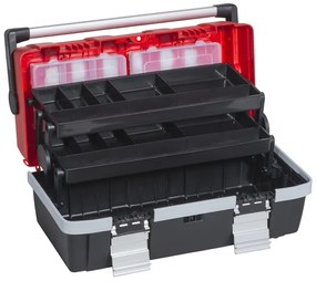 Plastikowa walizka z wysuwanymi półkami McPlus Alu C 18