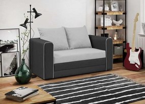 Sofa rozkładana 2 os BETA Biały/Szary