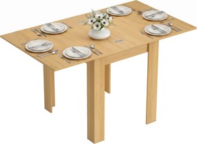 HOMCOM Stół rozkładany 70/140 x 80 cm Nowoczesny stół jadalniany dla 4–6 osób Oszczędzający miejsce do kuchni i jadalni | Aosom PL