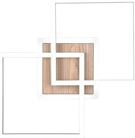 Czarno-brązowa lampa sufitowa LED ze ściemniaczem 28x57 cm Giro – Trio