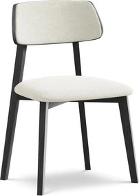 Kremowe krzesło z litego drewna Niu – Makamii