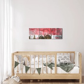 Obraz - Londyn (z zegarem) (90x30 cm)