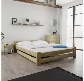 Łóżko Emily 160 x 200 cm, sosna Stelaż: Bez stelaża, Materac: Materac Deluxe 10 cm