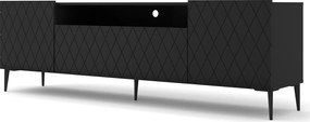 Szafka rtv czarny mat + czarne nogi K3-F06