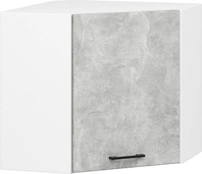 Szafka kuchenna narożna AKORD W60 system OLIWIA Biała 60 cm 1 drzwi kolor Beton mat 2 półki 60x30x58 cm