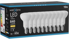 Mexen Nova 10x żarówka LED E14, R50, 8W, Ciepła - 3000K, 840 lm - L103-E14-0830-01x10