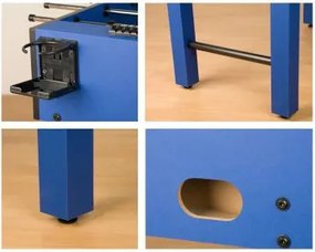 Stół piłkarski GamesPlanet® Glasgow 121x101x79 cm, niebieski