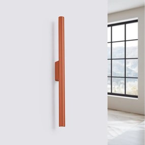 Lampa ścienna nowoczesny Brill, stal - 2 źródło światła 4000K - L.2.5 x H.50 cm - ochra czerwona
