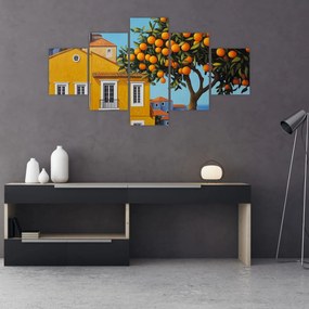 Obraz - Drzewo pomarańczowe (125x70 cm)