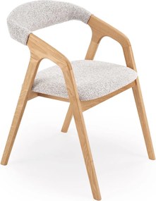 Tapicerowane krzesło dębowe z podłokietnikami krzesło Bueno Halmar