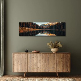 Obraz - Alpy, Włochy, Dolomity, Lago Antorno (170x50 cm)