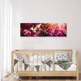 Obraz kwiatów malwy (170x50 cm)