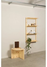Regał ścienny z litego drewna sosnowego w naturalnym kolorze 66x127 cm Groove – Karup Design
