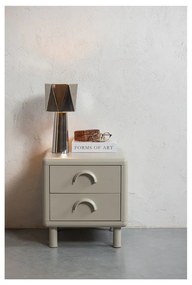 Beżowa metalowa szafka nocna Rune – WOOOD