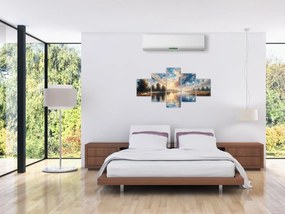 Obraz - Obraz słońca nad wodą (125x70 cm)