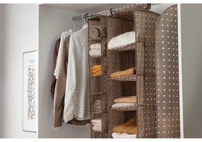 Beżowy pokrowiec na ubrania Compactor Dots, 137 cm