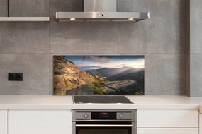 Panel szklany do Kuchni Wschód Słońca nad Granią