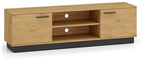 Szafka RTV BRONX 2D 170cm dąb/czarna ML MEBLE