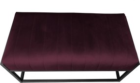 Ławka KAYA tkanina Welur loft ławka metal : Kolor Stelaża - Czarny , Kolor tkaniny - VELVET - MG02, Typ tkaniny - Velvet