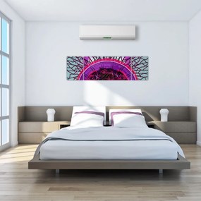 Abstrakcyjny obraz - fioletowe gałęzie (170x50 cm)