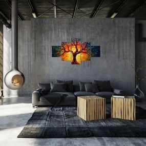 Obraz - Drzewo życia w mozaice (125x70 cm)