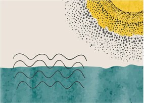 Obraz na szkle - Abstrakcyjny obraz plaży N⁰1 (70x50 cm)