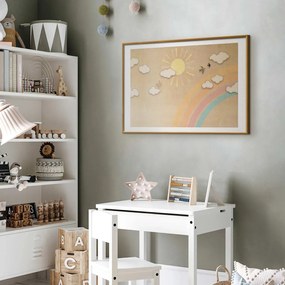 Plakat Tęczowy dzień 60x40 cm z ramą złotą z marginesem ARTGEIST B