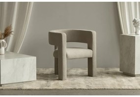 Beżowoszary designerski fotel ALPHA LOOP