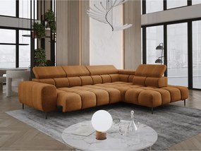 Narożnik PLAZA L Prawostronny z elektryczną regulacją siedziska w tkaninie EDEN 10 WERSAL