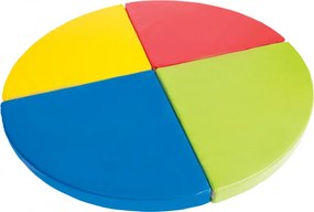 Geometryczny materac piankowy ćwiartka Quartelo, kolor czerwony