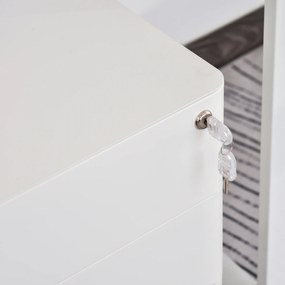 Vinsetto kontener na kółkach szafka na dokumenty z 3 szufladami pojemnik biurowy stal czarny