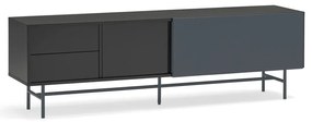Czarno-antracytowa szafka pod TV 180x56 cm Nube – Teulat