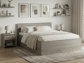 Łóżko SOFIA 180 x 200 cm, dąb truflowy Stelaż: Ze stelażem listwowym rolowanym, Materac: Materac Deluxe 10 cm