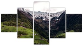 Obraz - Dolina pod górami (125x70 cm)