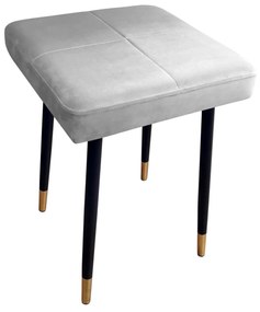 Taboret MAX MG39 jasny szary podstawa czarna/złota