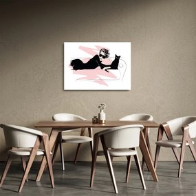 Obraz na szkle - Modna dama (70x50 cm)