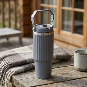 Termos stalowy z uchwytem VARMÖ, 900 ml