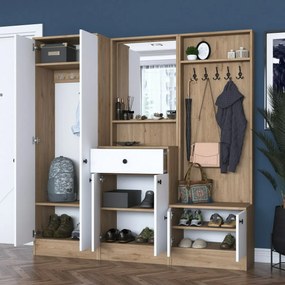 Zestaw do przedpokoju Pome White and Walnut I