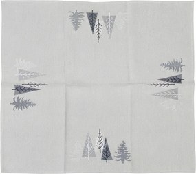 Świąteczny obrus SILVER FOREST 85x85 cm, jasnoszary