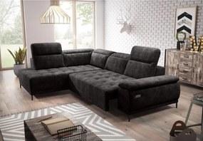 Narożnik FOCUS L z elektryczną regulacją siedziska Lewostronny w tkaninie Promocyjnej SALVADOR 16 WERSAL