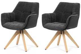 Zestaw krzeseł do jadalni HC-D7180 GREY2, 2 szt.