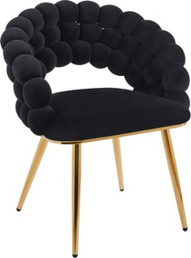 Designerskie krzesło typu Bubble z oparciem z kulek K20-FX, nogi złote