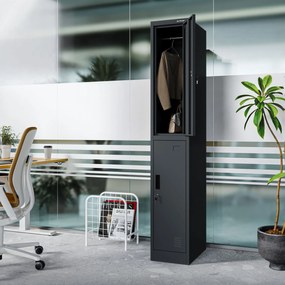 Szafka socjalna ubraniowa BHP antracytowa IGOR 1 Plus 316,5 x 1850 x 450 mm