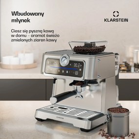 Klarstein GrandPresso Touch ekspres do kawy, 20 barów, młynek
