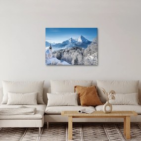 Obraz - Rzut oka na zimowy krajobraz (70x50 cm)