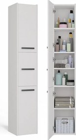 Szafka Łazienkowa SARA S33 | Biała | 30x30x170 cm | 3 Drzwi, Półki