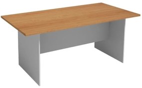 Stół konferencyjny do biura PRIMO GRAY, 180x90 cm, szary/buk