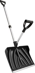 Outsunny Łopata do śniegu 45 cm, tworzywowa łyżka z ergonomicznym uchwytem dodatkowym, odśnieżarka z trzonem aluminiowym i metalową krawędzią | Aosom PL
